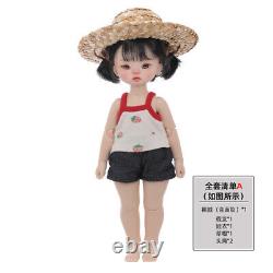 Cute Girl 1/6 BJD Doll FULL SET Female Ball Jointed Dolls with Hat DIY Toy Gift