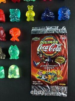 DIGIMON COCA COLA Premium Toy Monochromatic Full Set 49/49 + Empty Bag PERU 2000