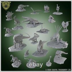 Dinosaur Figures 28mm tabletop gaming safari zoo toy RPG miniature Jurassic park