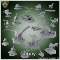 Dinosaur Figures 28mm tabletop gaming safari zoo toy RPG miniature Jurassic park