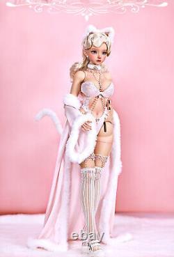 FULL SET 1/3 BJD Doll Catwoman Female Resin Eyes Hair Clothes Face Up Girls Toys