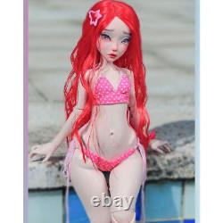 FULL SET 1/4 BJD Doll Ball Jointed Girl Face Makeup Wig Hair Mermaid Clothes Toy