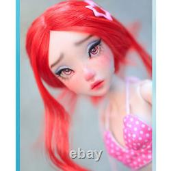 FULL SET 1/4 BJD Doll Ball Jointed Girl Face Makeup Wig Hair Mermaid Clothes Toy