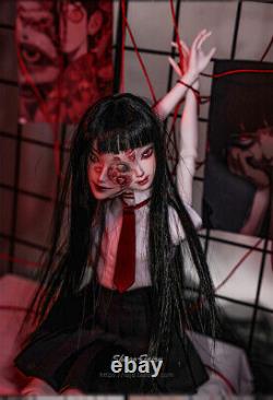 FULL SET 1/4 BJD Doll Double-faced Evil Ghost Resin Jointed Makeup Hair Girl Toy