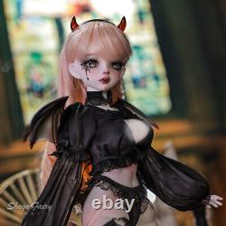 FULL SET 1/4 BJD Doll Sexy Female Girl Resin Eyes Faceup Clothes Shoes Wings Toy