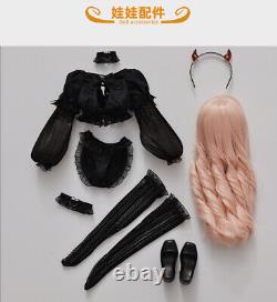 FULL SET 1/4 BJD Doll Sexy Female Girl Resin Eyes Faceup Clothes Shoes Wings Toy