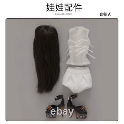 FULL SET 1/4 BJD Doll Supermodel Girl Resin Joints Body+Eyes+Face Makeup+Wig Toy