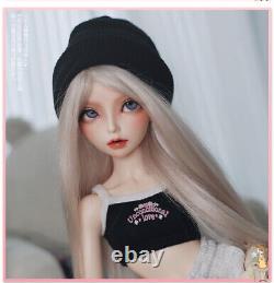 FULL SET 1/4 BJD SD Doll Girl Free Eyes + Face Make up Wig Female Resin Toy Gift