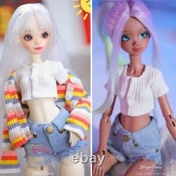 FULL SET 1/4 BJD SD Dolls Toys Girl Resin Ball Jointed Doll Free Eyes Makeup Wig