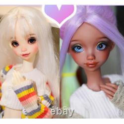 FULL SET 1/4 BJD SD Dolls Toys Girl Resin Ball Jointed Doll Free Eyes Makeup Wig