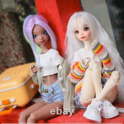 FULL SET 1/4 BJD SD Dolls Toys Girl Resin Ball Jointed Doll Free Eyes Makeup Wig
