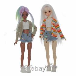 FULL SET 1/4 BJD SD Dolls Toys Girl Resin Ball Jointed Doll Free Eyes Makeup Wig