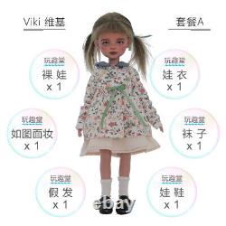 FULL SET BJD Doll 1/6 Resin Girl Face up Eyes Clothes Wig Ball Jointed Toys Gift