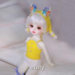 FULL SET Ball Jointed 1/6 BJD Doll Resin Girl Face up Eyes Wig Clothes GIFT Toy