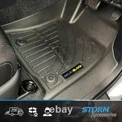 For Toyota Hilux 2016-21 Double Cab Automatic 3d Mudblock Mats Black Full Set