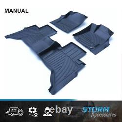 For Toyota Hilux 2016-21 Manual Cab 3d All Weather Floor Mats In Black Full Set