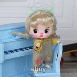 Full Set 1/12 Resin Head BJD Doll 10cm Mini Cute Dolls + Lovely Clothes DIY Toys