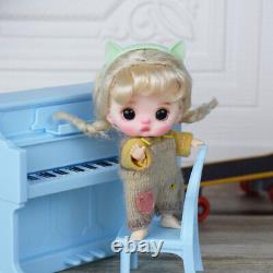 Full Set 1/12 Resin Head BJD Doll 10cm Mini Cute Dolls + Lovely Clothes DIY Toys