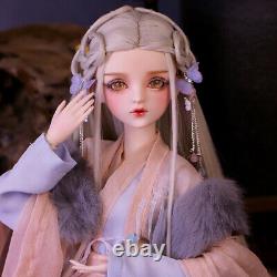 Full Set 1/3 BJD Doll 60cm Girl Toy With Changeable Eyes Wigs Clothes B-Day Gift