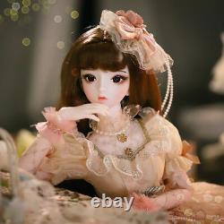 Full Set 1/3 BJD Doll Princess Girl Toy Face Makeup + Eyes + Wig + Shoes Clothes