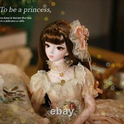 Full Set 1/3 BJD Doll Princess Girl Toy Face Makeup + Eyes + Wig + Shoes Clothes