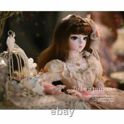 Full Set 1/3 BJD Doll Princess Girl Toy Face Makeup + Eyes + Wig + Shoes Clothes