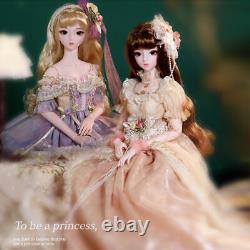 Full Set 1/3 BJD Doll Princess Girl Toy Face Makeup + Eyes + Wig + Shoes Clothes