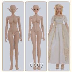 Full Set 1/3 BJD Doll Resin Joint Girl Retro Female Eyes Makeup Wig Clothes Toy