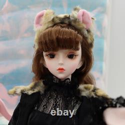 Full Set 1/3 BJD Dolls 60cm Girl Ball Jointed Doll + Eyes + Face Makeup Gift Toy
