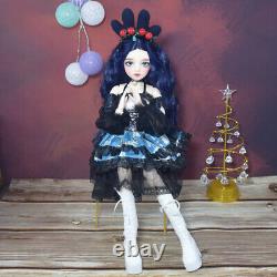 Full Set 1/3 BJD Girl Doll Toy with Dress Shoes Headwear Handpainted Face Makeup