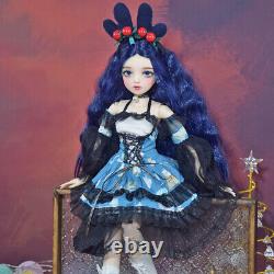 Full Set 1/3 BJD Girl Doll Toy with Dress Shoes Headwear Handpainted Face Makeup