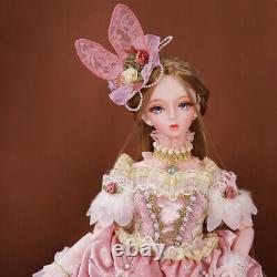 Full Set 1/3 Girl Doll Toy for Kids + Face Makeup Hair Princess Dress Accessory