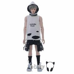 Full Set 1/4 BJD Doll Cool Male Boy Ball Jointed Body Toys Eyes Face Makeup Gift