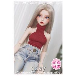 Full Set 1/4 BJD Doll Minifee Ball Jointed Sexy Girl Eyes Makeup Wig Clothes Toy