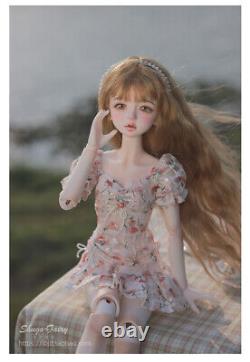 Full Set 1/4 BJD Doll Sweet Girl Resin Joints Body Eyes Face Makeup Wig Toy GIFT