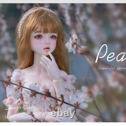 Full Set 1/4 BJD Doll Sweet Girl Resin Joints Body Eyes Face Makeup Wig Toy GIFT