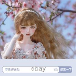 Full Set 1/4 BJD Doll Sweet Girl Resin Joints Body Eyes Face Makeup Wig Toy GIFT