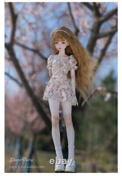 Full Set 1/4 BJD Doll Sweet Girl Resin Joints Body Eyes Face Makeup Wig Toy GIFT