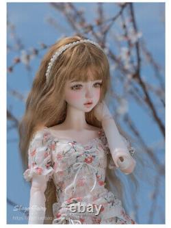 Full Set 1/4 BJD Doll Sweet Girl Resin Joints Body Eyes Face Makeup Wig Toy GIFT