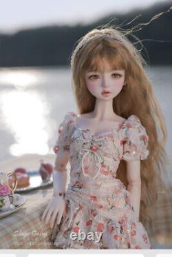 Full Set 1/4 BJD Doll Sweet Girl Resin Joints Body Eyes Face Makeup Wig Toy GIFT