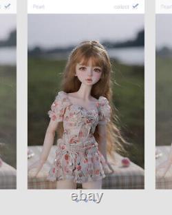 Full Set 1/4 BJD Doll Sweet Girl Resin Joints Body Eyes Face Makeup Wig Toy GIFT