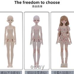 Full Set 1/4 BJD Doll Sweet Girl Resin Joints Body Eyes Face Makeup Wig Toy GIFT