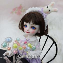 Full Set 1/6 BJD Doll SD Resin Joint Eyes Face Makeup Clothes Cute Girl Doll Toy