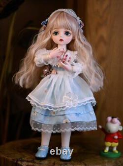 Full Set 30cm BJD Doll 1/6 Mini Girl Toy with Changeable Eyes Wigs Shoes Clothes