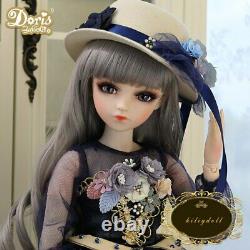 Full Set 60cm 1/3 BJD Doll + Face Makeup + Changeable Eyes + Wigs + Clothes Toys