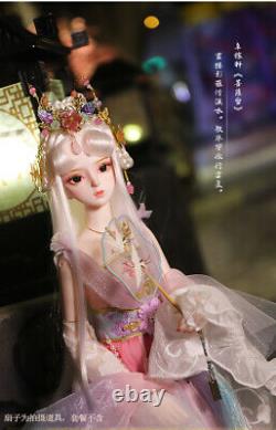 Full Set 60cm 1/3 BJD Doll + Face Makeup + Eyes + Rooted Wig + Clothes Girls Toy