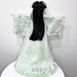 Full Set 60cm 1/3 BJD Doll Girl Body Makeup Wig Eyes Changeable Green Dress Toy