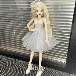 Full Set 60cm 1/3 BJD Doll Girl Doll Makeup Changeable Eyes Dress Outfit Kid Toy