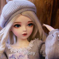 Full Set 60cm BJD Doll 1/3 Fashion Girl + Moveable Eyes Wigs Sweater Clothes Toy