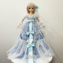 Full Set 60cm BJD Dolls 1/3 Girl Doll with Makeup Wig Blue Dress Clothes Kid Toy